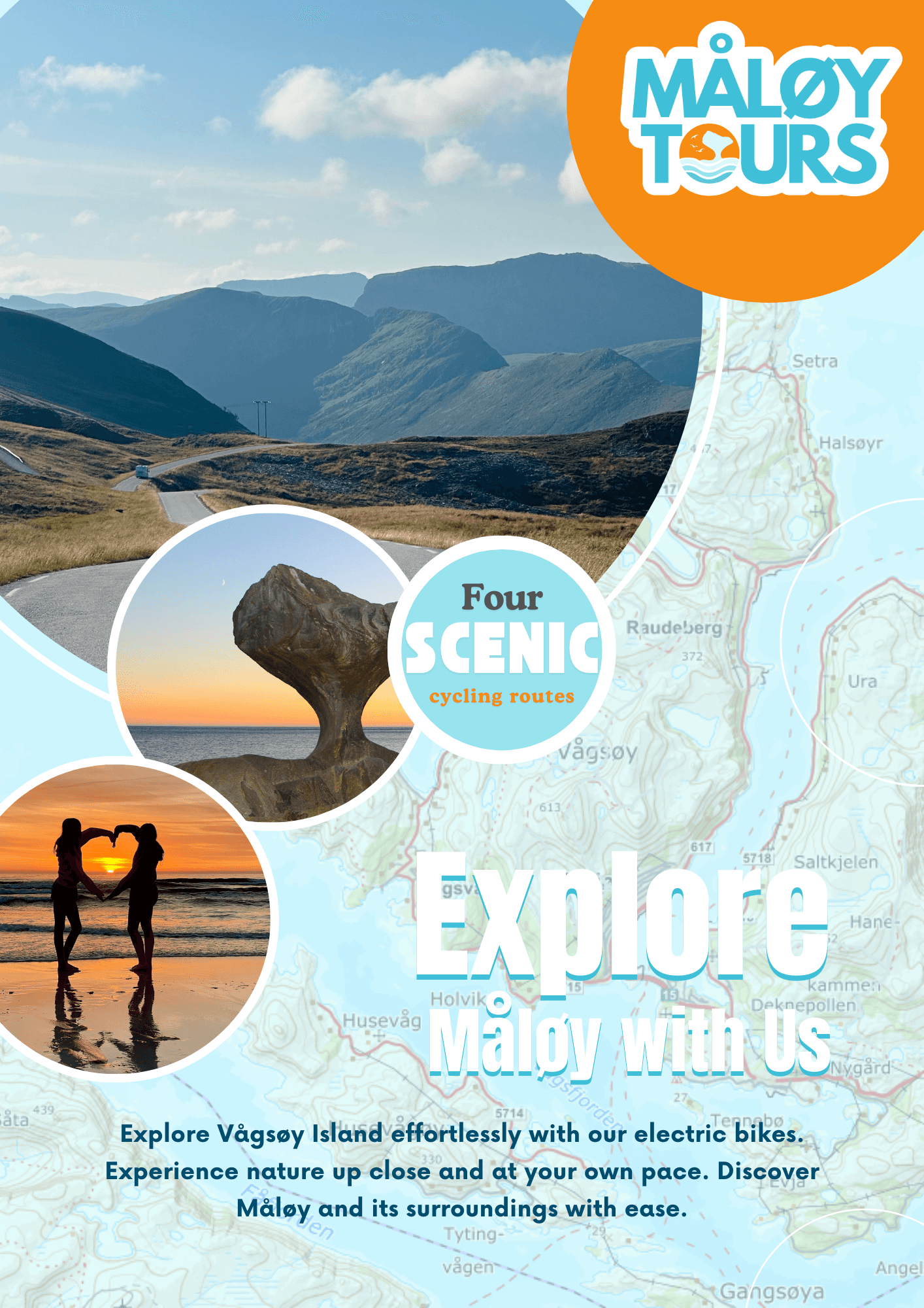 e bikes, måløy, explore måløy bicycle. rent ebike, rent e bike, Electrical bikes, måløy, vestland, maloy, bicycle route guide, cycling route